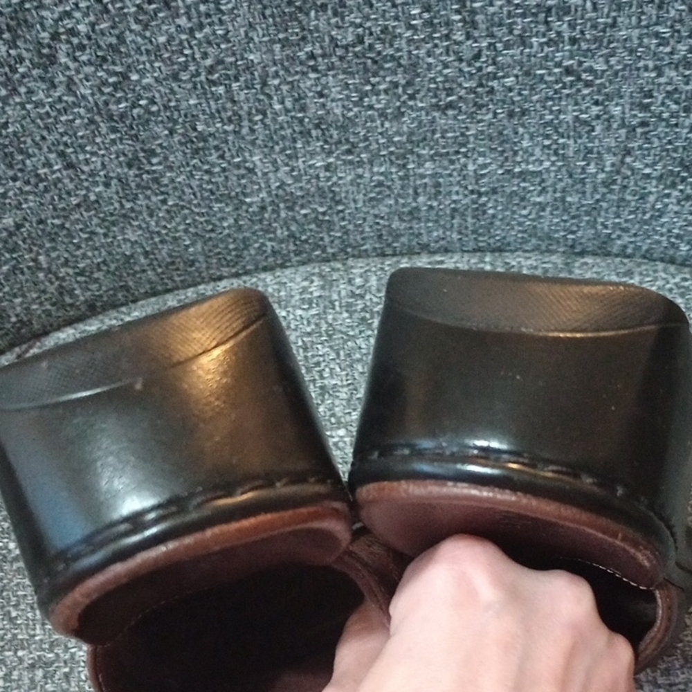 Clarks Brown Leather Loafers Slip-On Comfort - Picture 6 of 7